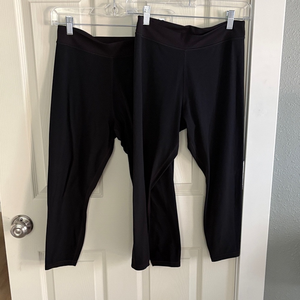 2 Pairs Athleta Black Active Leggings